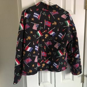 Vintage International Flags Champion Jacket